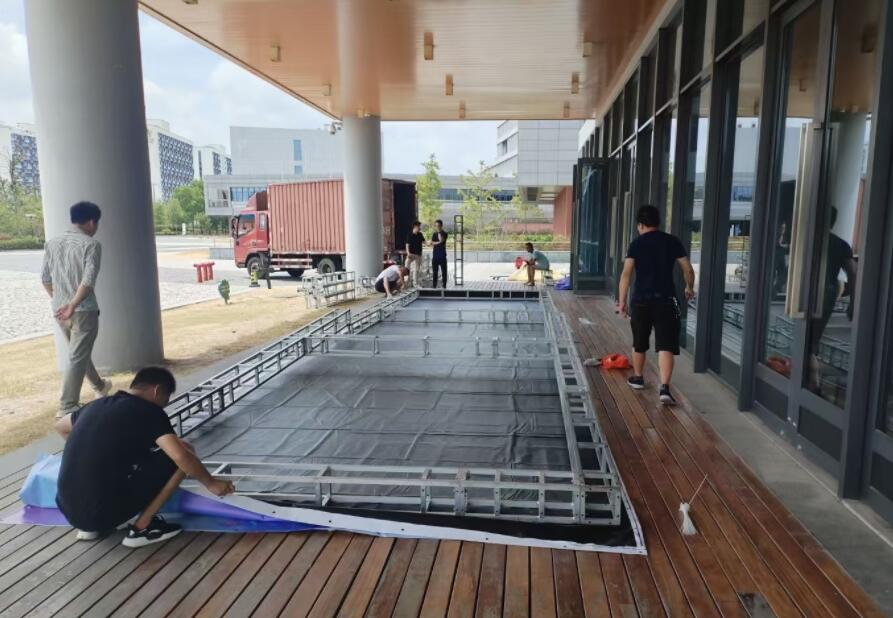 南昌物料搭建：4月11日安装现场-1